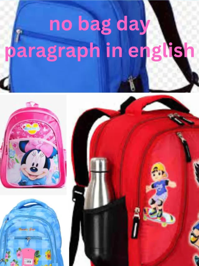 No Bag Day Paragraph in English: Know what is special in these five days in Rajasthan
