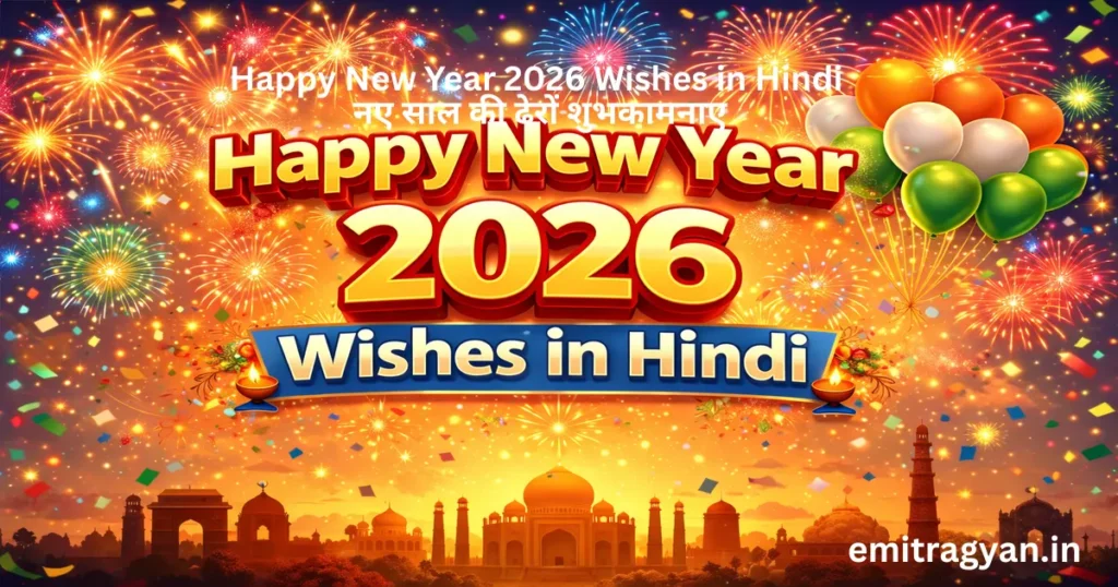 Happy New Year 2026 Wishes in Hindi – नए साल की ढेरों शुभकामनाएँ